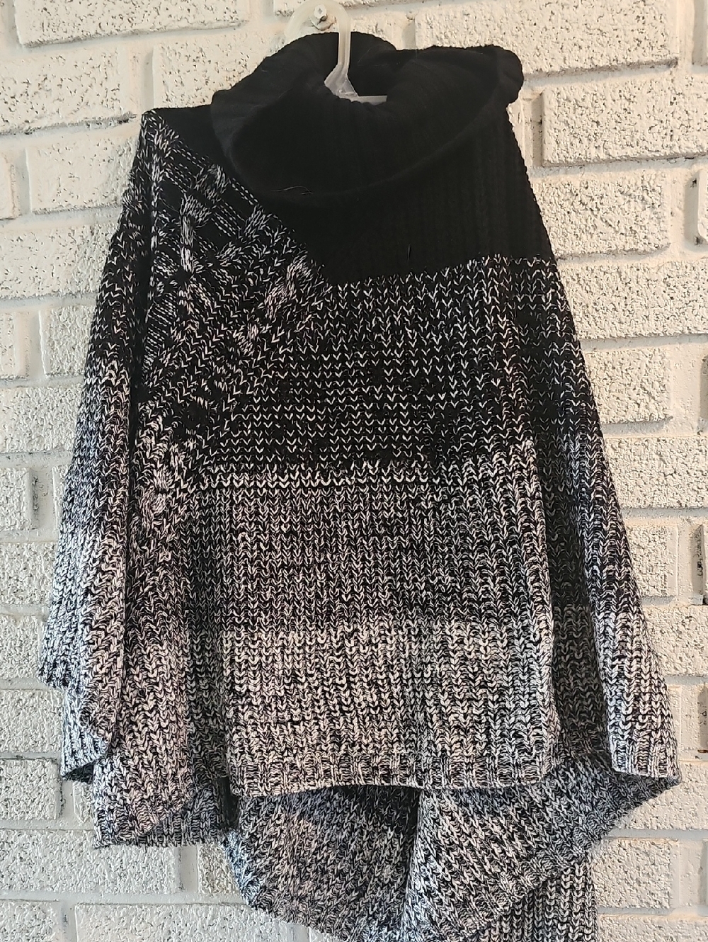 Ricki's Black Marled Knit Poncho